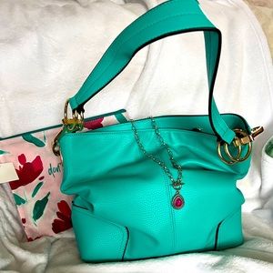Dasein turquoise hobo with gold hardware